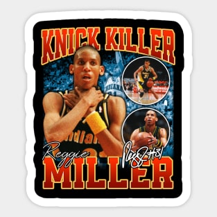 Reggie Miller Choke Sign Basketball Legend Signature Vintage Retro 80s 90s Bootleg Rap Style Sticker